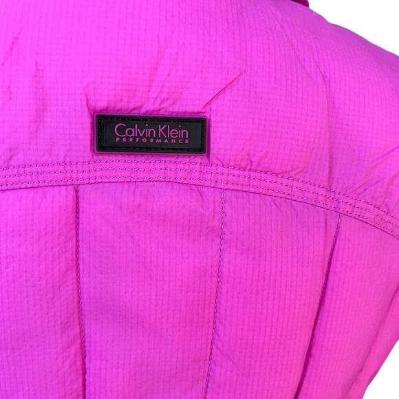CALVIN KLEIN PERFORMANCE, pink, zip up, vest, women's size S - Picture 8 of 12